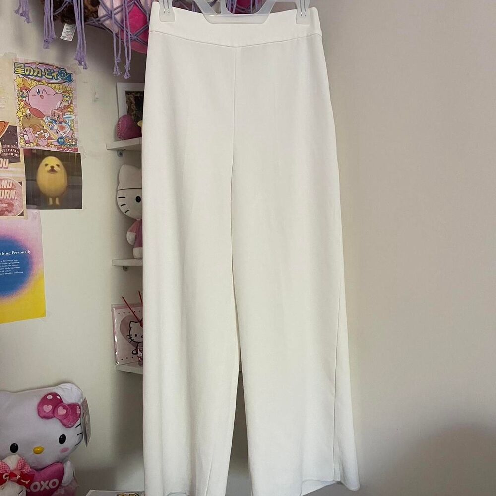 Zara Women's White and Cream Trousers